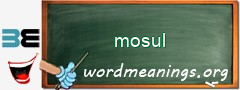 WordMeaning blackboard for mosul